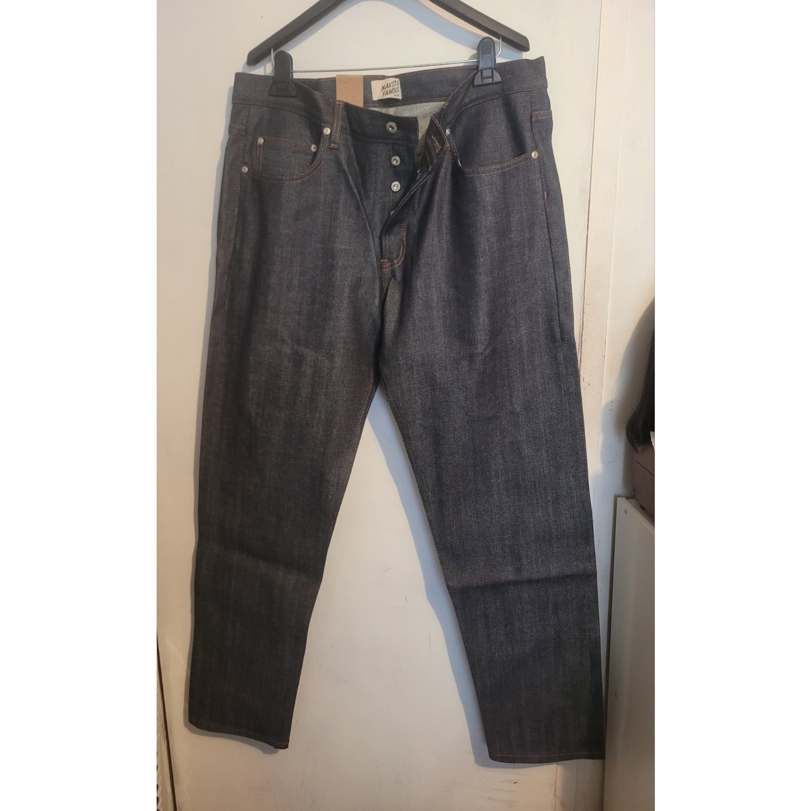 Naked And Famous 12.5oz Japanese Easy Guy Selvedge Button Fly Denim Jeans 38 — image 5 of 8